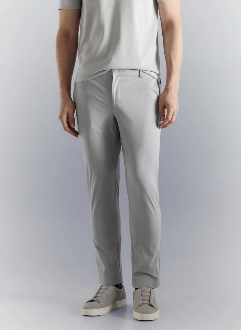 Slim-fit water-repellent trousers